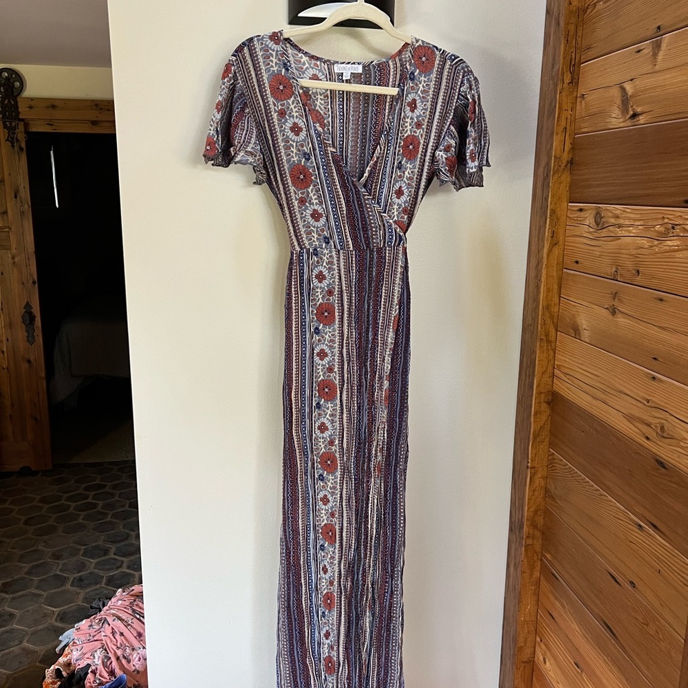 Patrons of Peace Red and Blue Maxi Dress